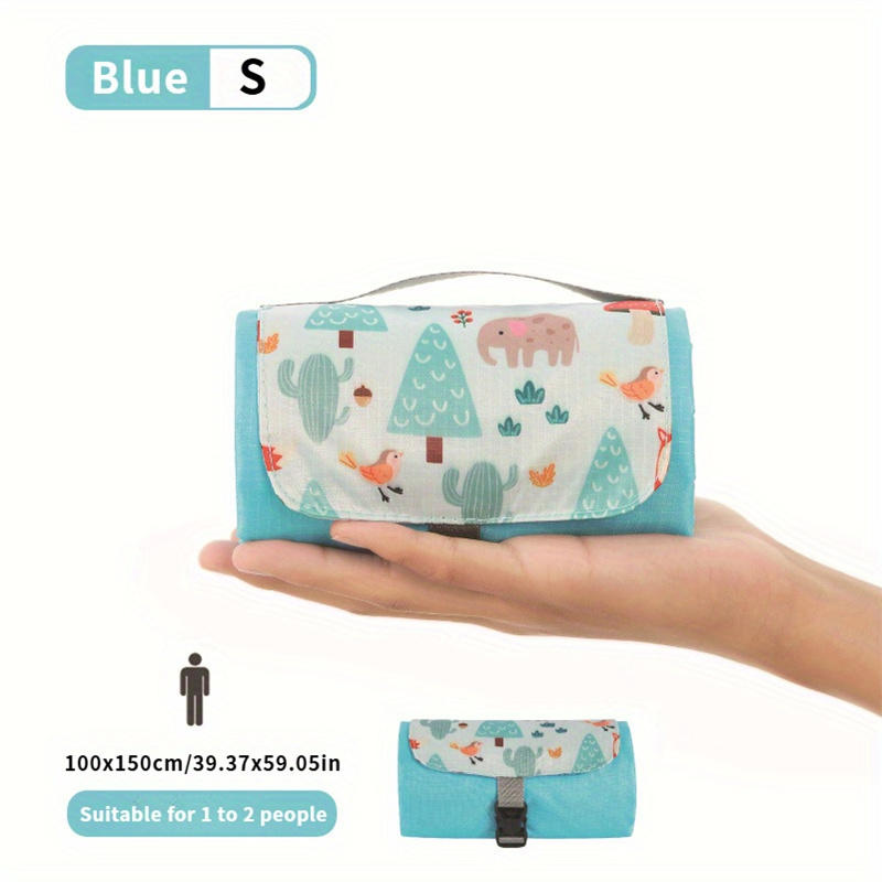 1 шт. Очень большой плед для пикника, складной уличный плед, коврик для пикника, подходит для ползания в помещении, парка, пляжа, кемпинга, пеших прогулок, дорожный плед