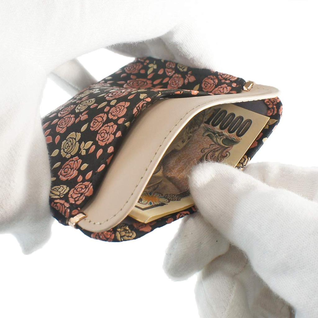 Кошелек Indenya Inden Кошелек для монет из оленьей кожи Kaguwa Rose Petite Black x White Pink Lacquer 8411