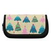 Pencil Case Double Layer 300D Polyester Double Zipper with Double Compartments for School Office Travel for Daily School Use