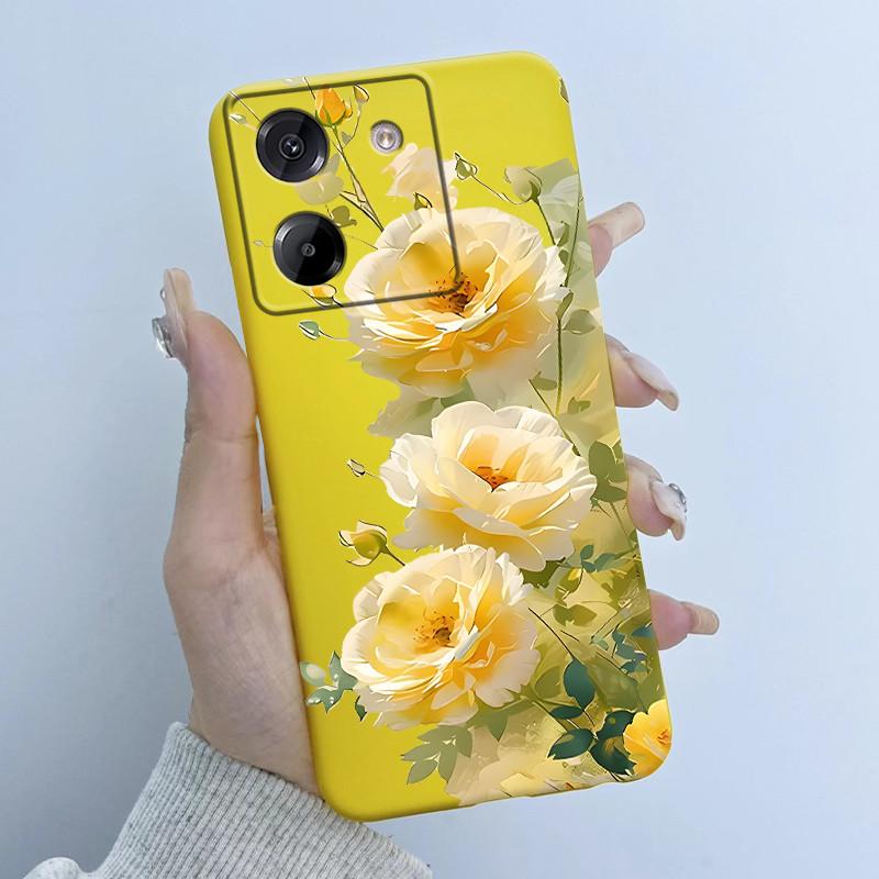 Чехол для телефона Xiaomi Poco M7 Pro 5G, модный дизайн 'Цветочная девушка', мягкий силикон TPU, задняя крышка для Poco M 7 Pro M7Pro 5g