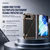 Kevlar Leather Pen Slot with Pen Postscript Phone Case for IPhone Ultra Fold 5G Electroplate Protective Cover