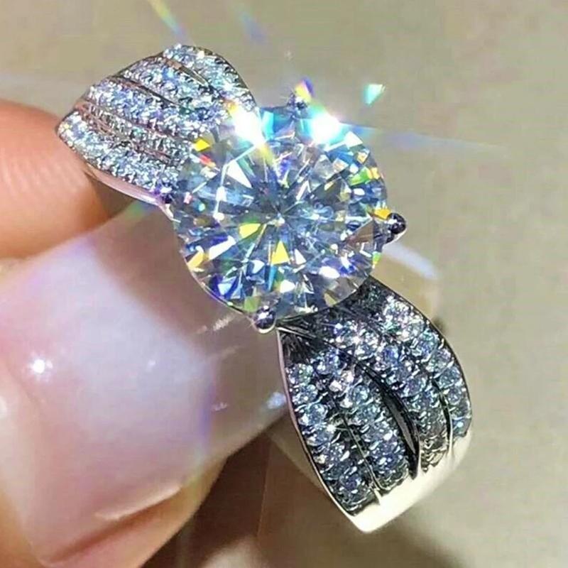 Huitan ослепительные женские обручальные кольца полный кубический цирконий темперамент элегантные свадебные кольца для свадебной вечеринки модные ювелирные изделия