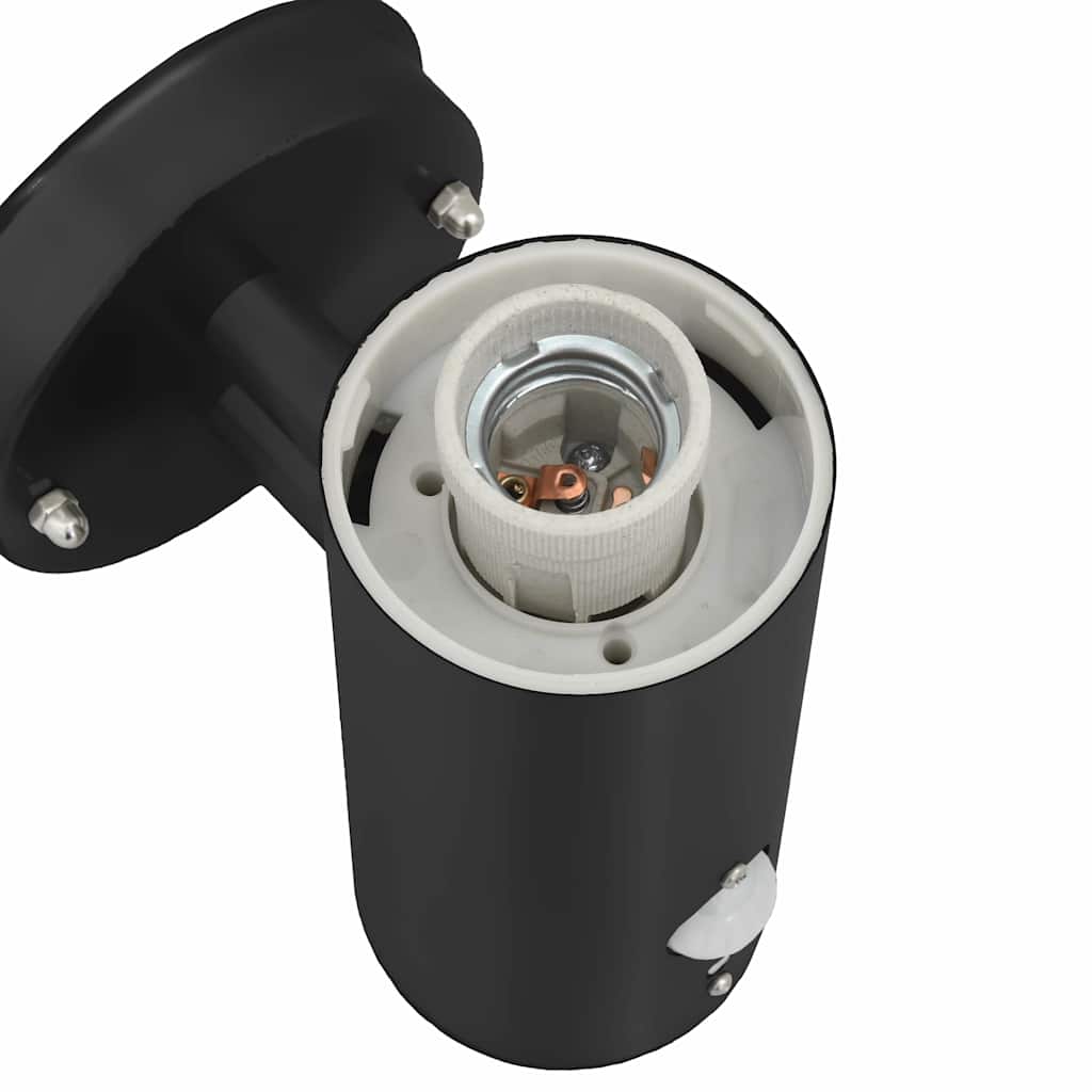 Outdoor Wall Lamp Black 15 x 7.5 x 33 cm Stainless Steel and Plastic