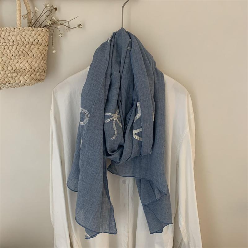 Autumn And Winter Bow Scarf Solid Color Thin Art Retro Simple Travel Photo Scarf Neck Woman