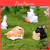 Adorable Resin Miniature Sleeping Animals Cute Pig Rabbit Cat Dog For Diy Fairy Garden