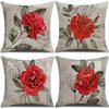 Ретро Чехол на квадратную подушку с цветами на День святого Валентина Декоративный чехол на подушку для дивана в гостиной Чехол на подушку для вечеринки