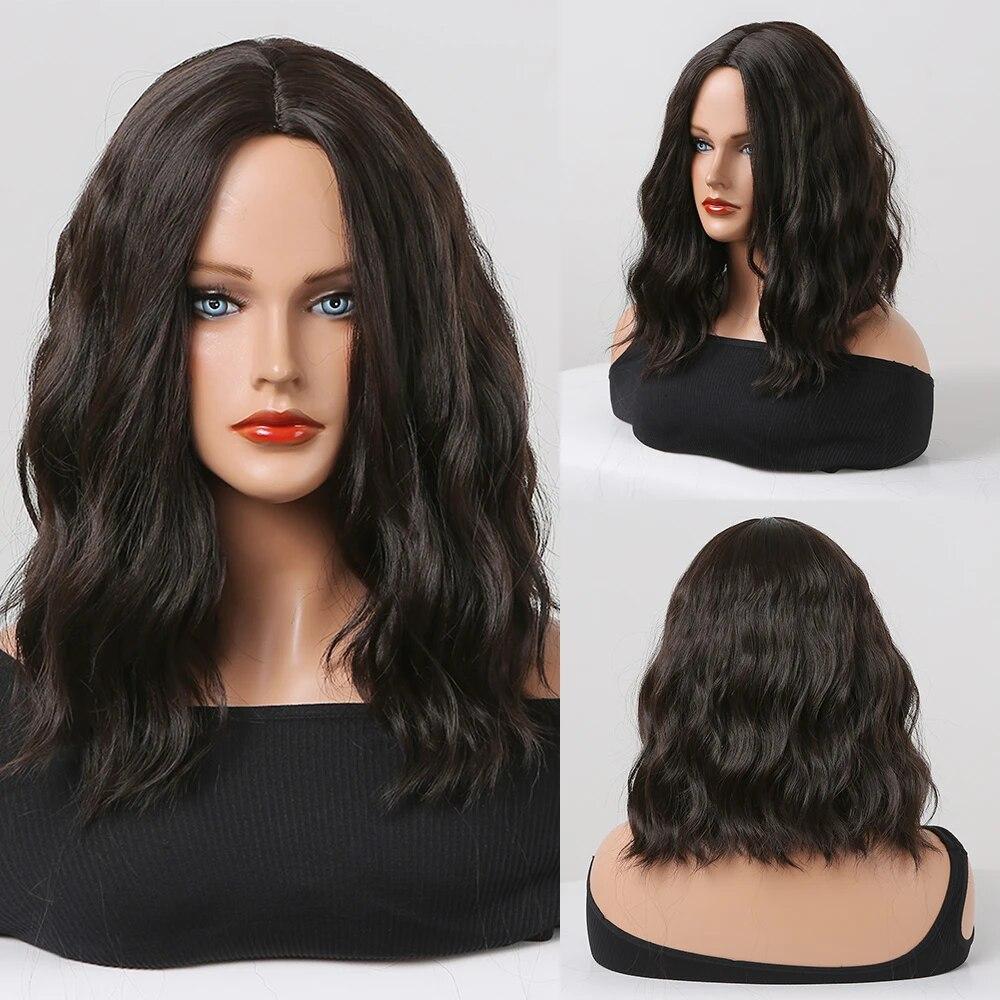 Короткие прямые синтетические парики «боб» с челкой для женщин, парик от коричневого до светлого цвета, косплей, вечерние, повседневные, термостойкие волокна, волосы