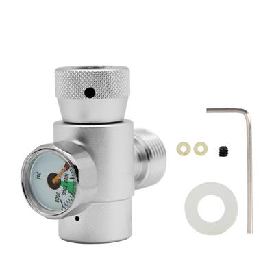 Комплект адаптера для заправки баллона CO2 для SodaStream (Серебро с измерителем)