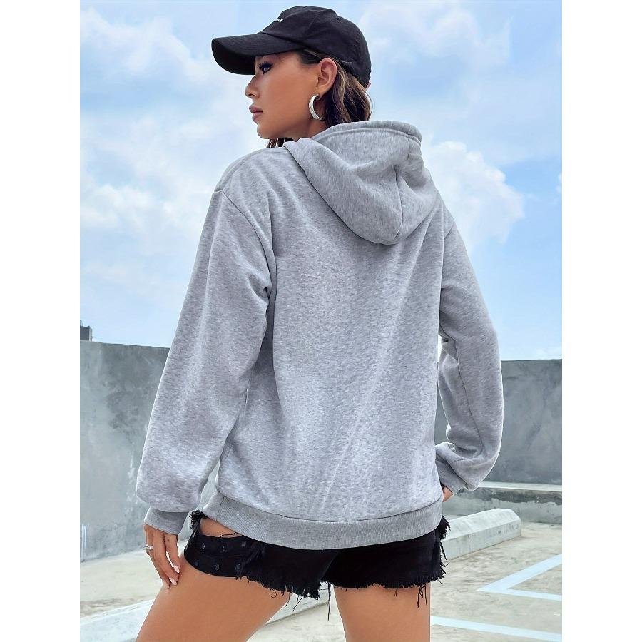 Женская толстовка с капюшоном, однотонная, утолщенная, с плюшевой подкладкой, карманом-кенгуру, подходит для повседневной и спортивной носки осенью и зимой
