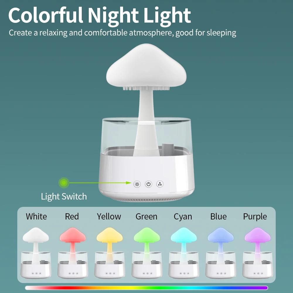 Для увлажнителя воздуха Rain Cloud Увлажнитель Эфирные масла Диффузор Капли Воды Цветной Ночной Светильник Для Спальни