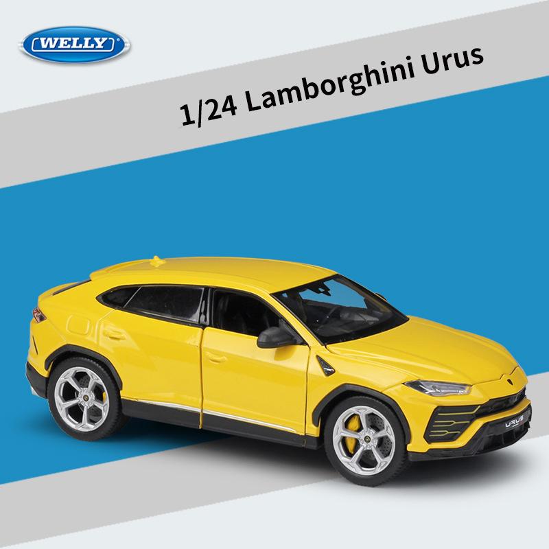 Масштаб 1/24 Welly Lamborghini URUS, модель автомобиля из сплава, литье под давлением, металлические игрушечные автомобили, модель автомобиля, коллекция высокой имитации, детские подарки