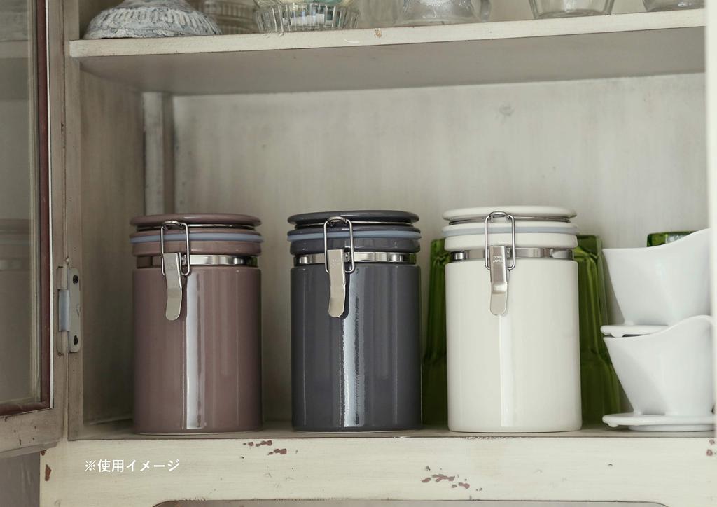 ZEROJAPAN Zero Japan Coffee Canister 200 Ivory IV Storage Container Made In Japan Mino Ware CO-200