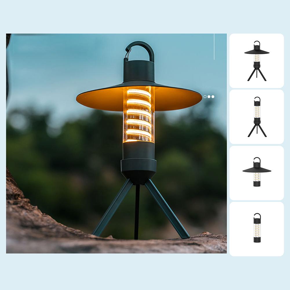 Outdoor Camping Lantern, Usb Portable LED Flashlight, Emergency Ultra Bright Lights With Lampshade Tripod, Essential 2000mAh Battery
