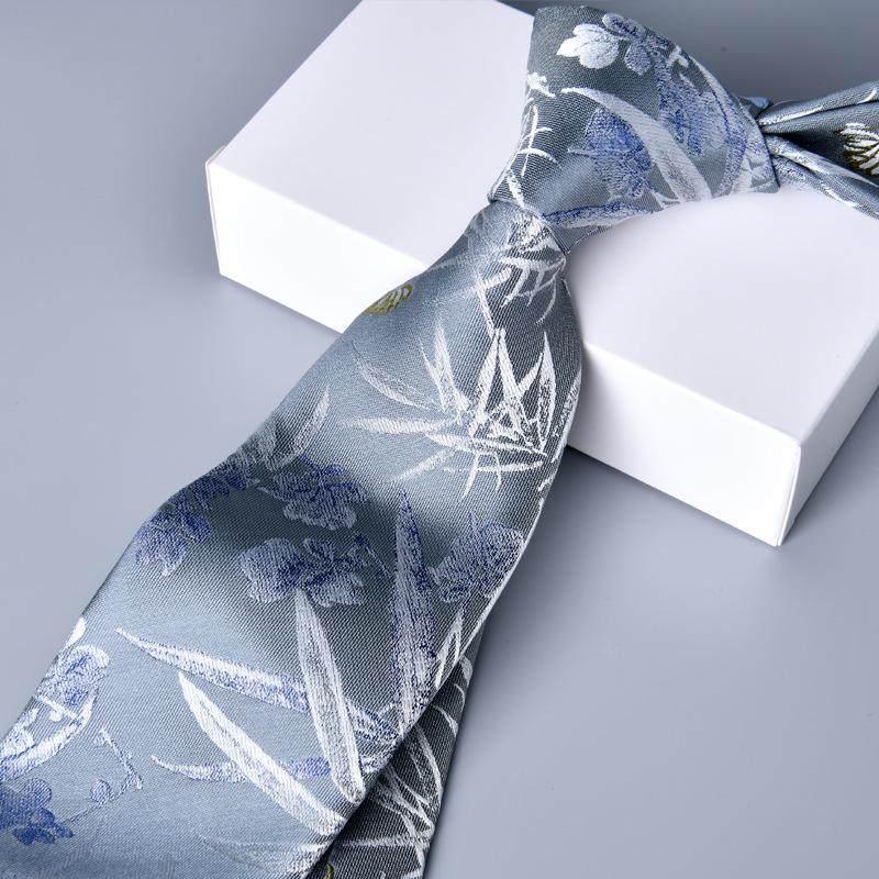 Галстук мужской профессиональный деловой костюм высокая плотность жаккард 7 см винтажный жених свадебные руки