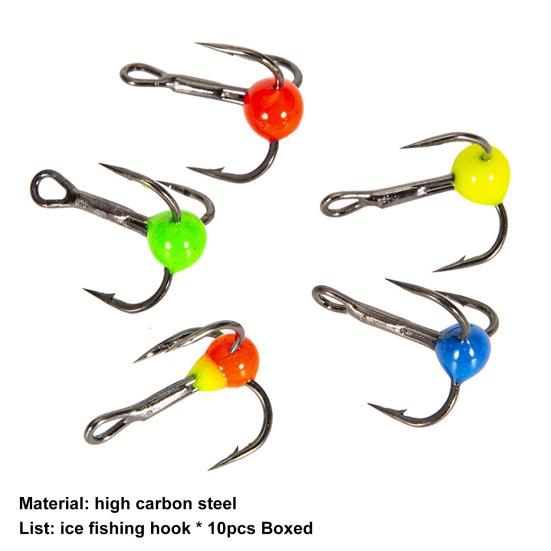 10 шт./кор. уникальный легкий красочный рыболовный тройной крючок, прочный для использования на открытом воздухе