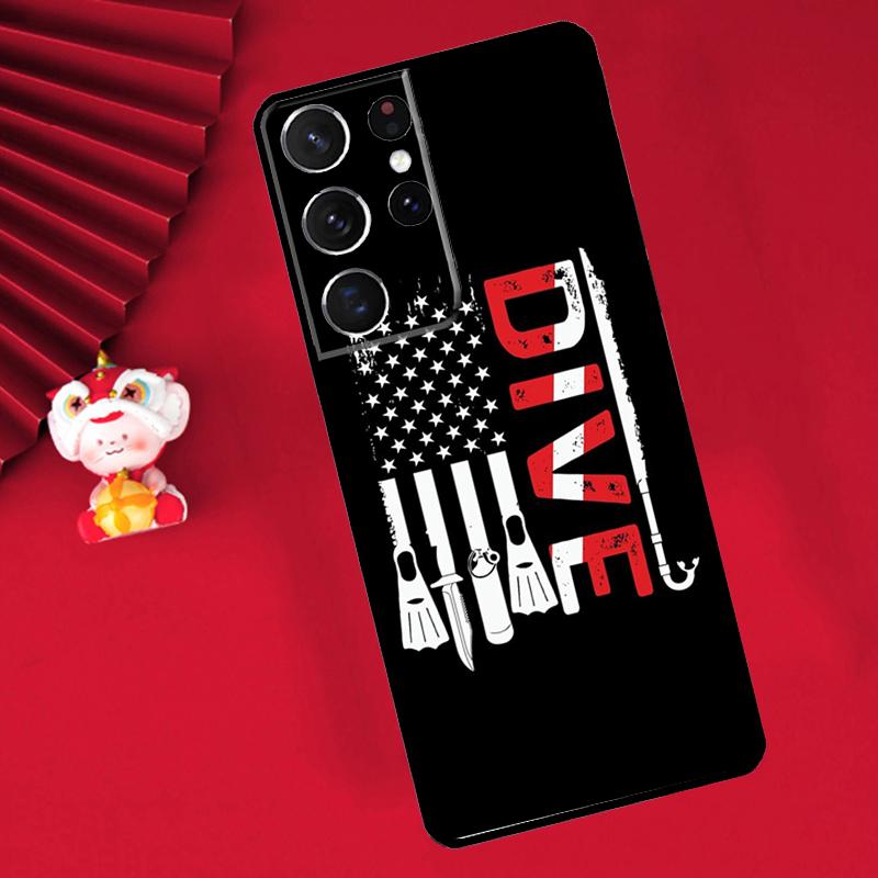 Scuba Diving Diver Case For Samsung Galaxy S26 S25 S24 Ultra S21 S20 S22 S23 Ultra S10 Plus S25 FE Cover Funda