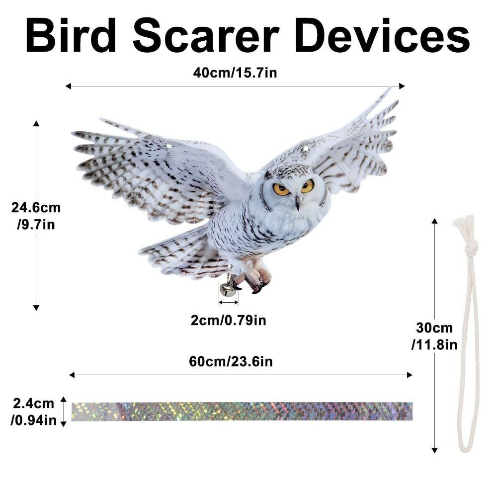 Waterproof Bird Repel Scare Devices Hanging Bird Repeller Durable Owl Artificial Scarecrow  Outdoor