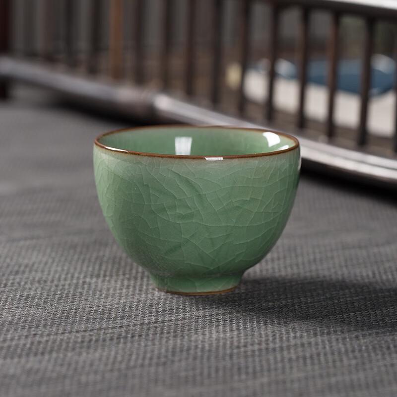 Longquan Celadon Hand-Carved Teacup