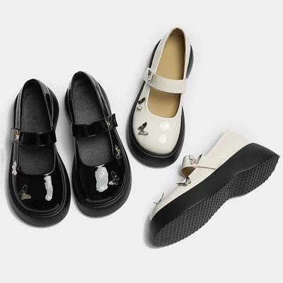 Туфли женские новые однотонные туфли-лодочки на плоской подошве качественные туфли Мэри Джейн женские туфли с пряжкой женские туфли-лодочки с круглым носком Zapatillas