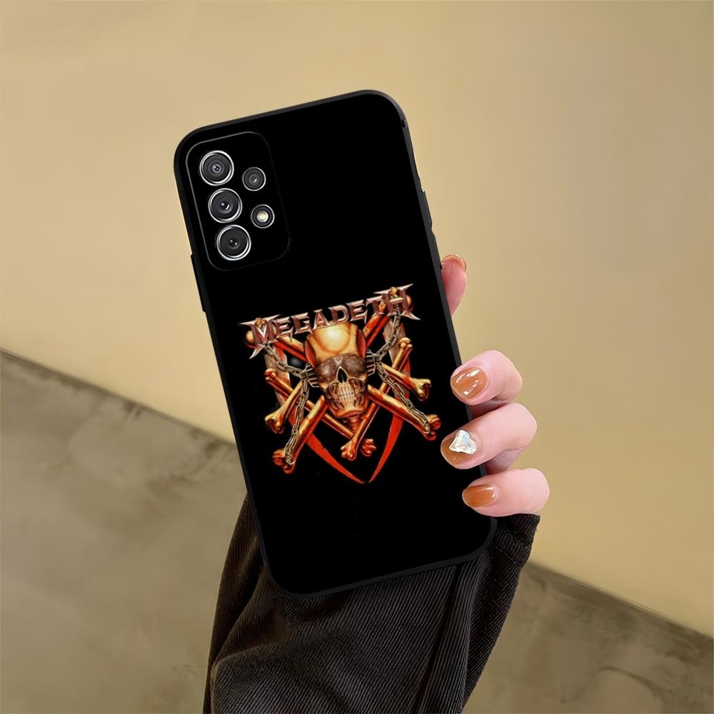 M-MegadethS Логотип Череп Металлический Чехол для Телефона Для Samsung S24 S25 S20 S26 S21 S22 S23 Ultra Fe Plus A05 A06 A16 A26 A36 A56 Чехол