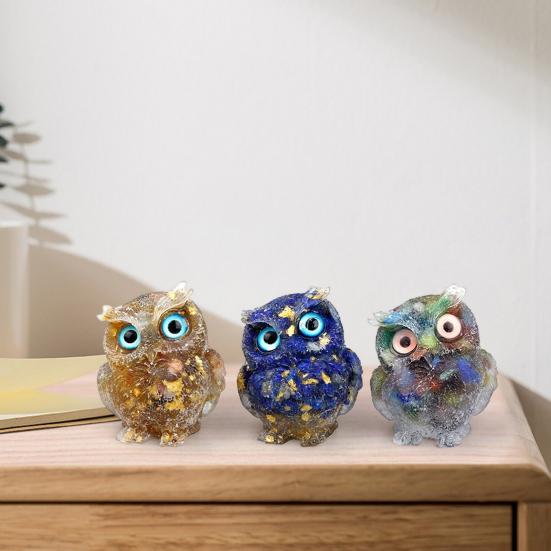 Modern Owl Figurine Fine Workmanship Waterproof Decorative