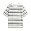 Li Ning CF Water Flow Full Print Striped Round Neck Loose Comfortable Cool Short Sleeve T-Shirt Men T-Shirts Standard-White ATSU631-2