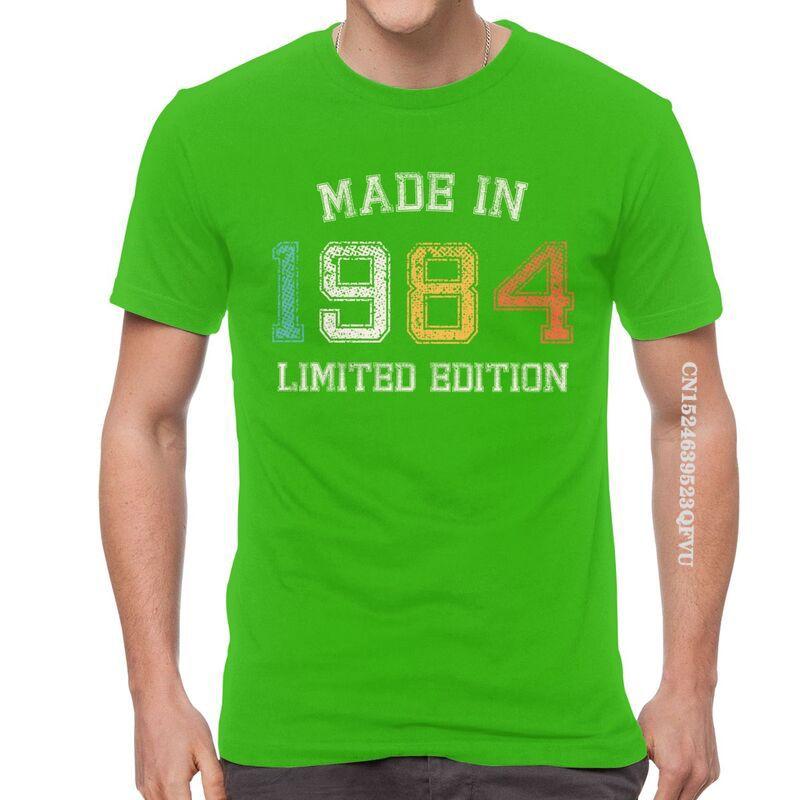 Born In 1984 Tshirts Men Men Streetwear T Shirts Made In 1984 Birth Year EMO Men Tshirt Cotton Oversized Tee Tops Clothes