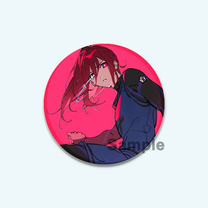 32/44/58 мм синяя брошь с HD-принтом, значок в виде аниме-фигурки из мультфильма Hyoma Chigirl Seishiro Nagi, круглые броши-булавки на лацкан, ювелирные изделия в подарок