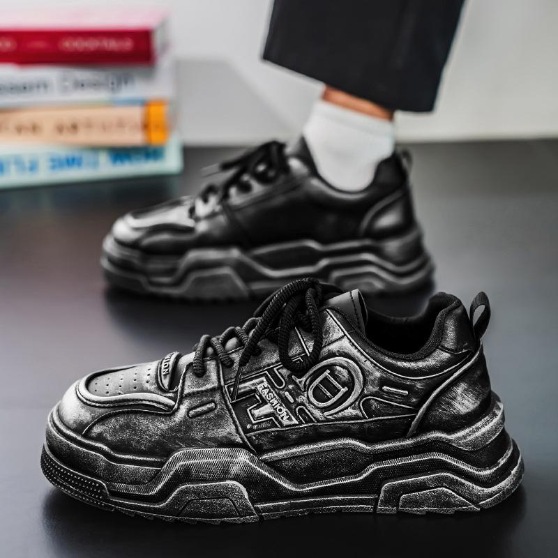 Весенние мужские туфли новые дышащие маленькие белые туфли мужская модная универсальная спортивная обувь на платформе повседневная обувь для сноуборда модная обувь для папы