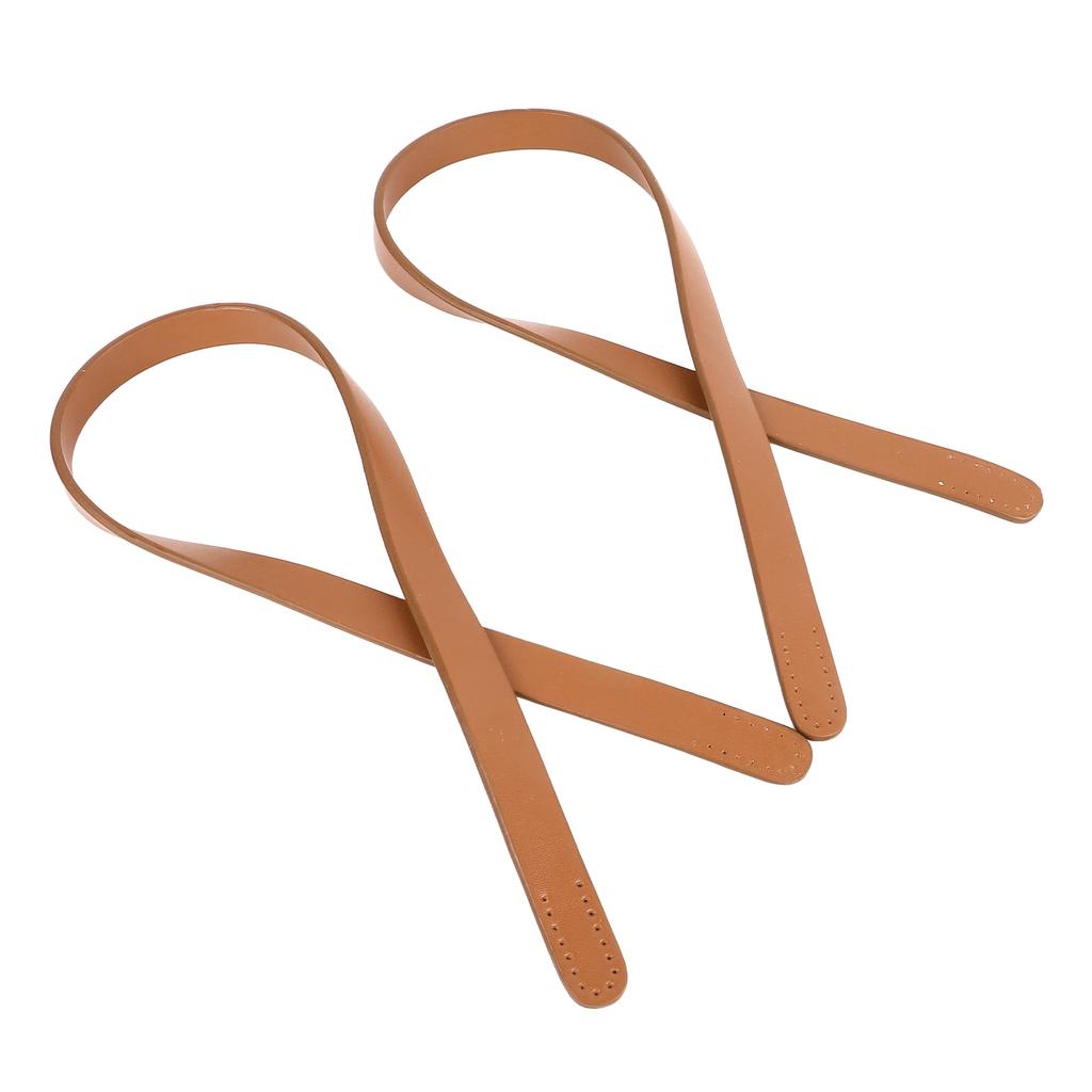 2Pcs Leather Bag Handles 25.6in Long 0.7in Wide Synthetic Leather Pure Color Handbag Strap for Repair Replacement