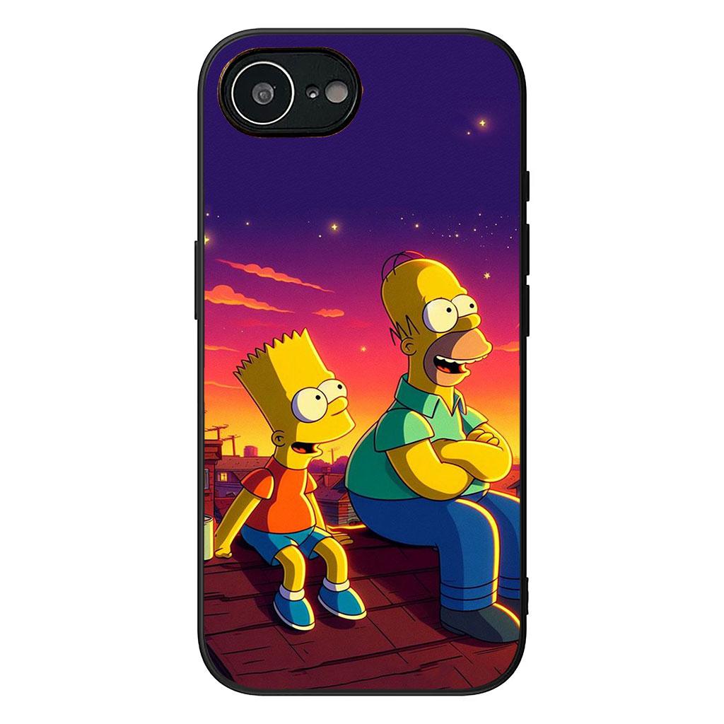 Мультяшный S-Симпсоны-Смешной Барт Чехол для телефона для Apple iPhone 16 15 14 Plus 13 12 Mini 17 Pro Max + ProMax 16E Air Case