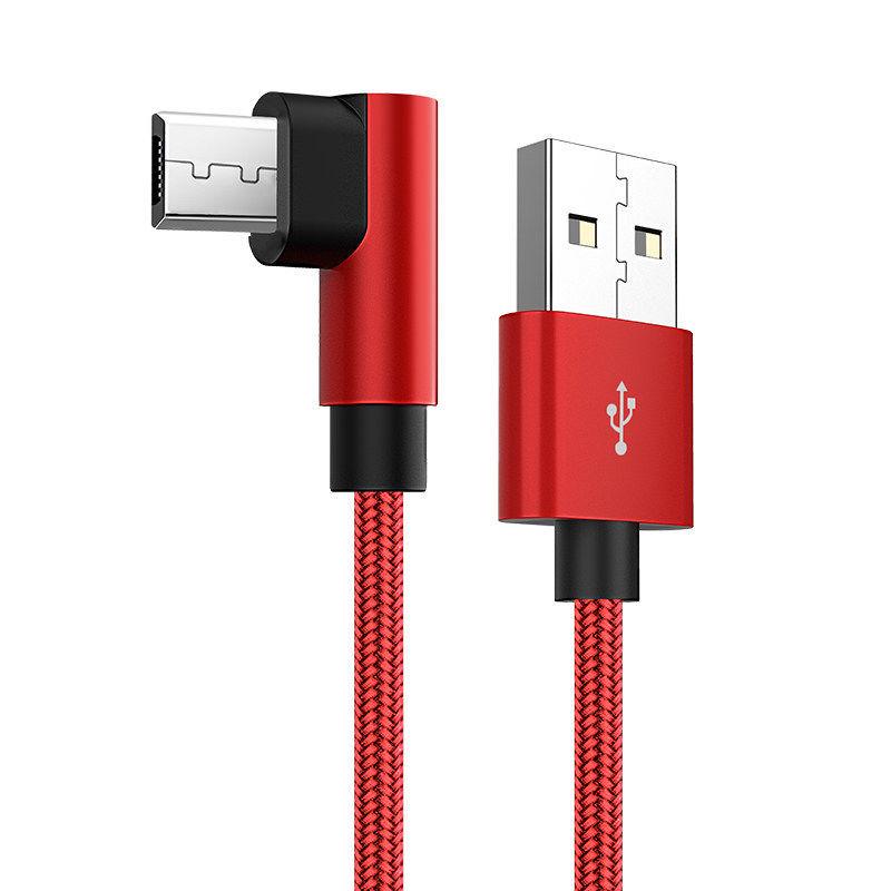 Быстрый зарядный кабель Micro USB 120 Вт с угловым разъемом для телефонов Android, Huawei, Vivo, Oppo и Meizu