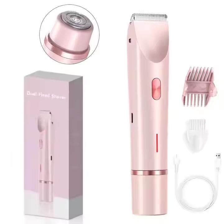 Electric Shaver Bikini Trimmer Women's Cordless Rechargeable Razor Portable Hair Epilator Rotating Disc IPX6 Household