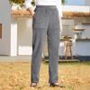 Corduroy Casual Pants Elastic Waist Women Long Pants with Pockets Solid Color Straight