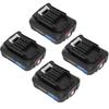 VANKO Совместимо с Makita BL1015 BL1015B 3000mAh Набор из 4 шт. Совместимо с Makita BL1015 BL1040 BL1060 Со светодиодной лампой, отображающей оставшийся заряд CL107FDZW