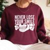 Толстовка Never Lose Your Smile Никогда не теряй свою улыбку Череп Смешная толстовка Мужчины Женщины Круглый вырез свитер Уличная одежда Пуловеры