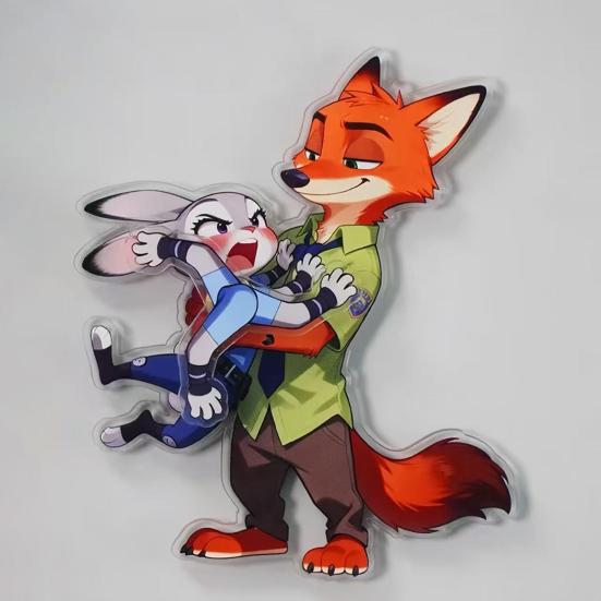 Вращающийся магнит на холодильник Лиса Кролик Акриловый Мультяшный Персонаж Животное Магнит на холодильник Украшение для дома Офиса Кухни Подарок для фанатов кино