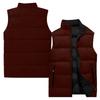 Men's Casual And Fashionable Sleeveless Vest, Solid-color Printed Cotton Jacket
