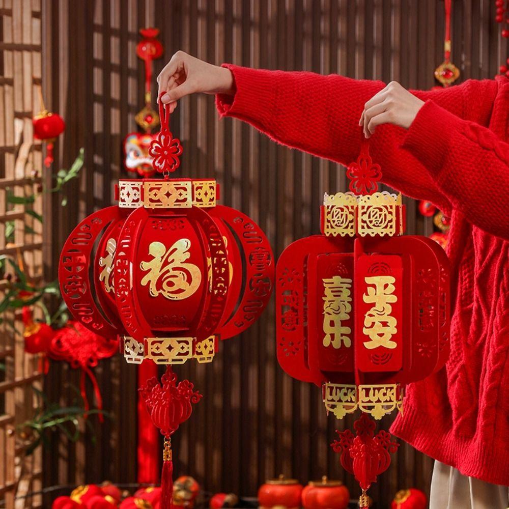 Благословение Подвесной Фонарь Китайский Стиль Весенний Фестиваль Товары Новогодние Украшения