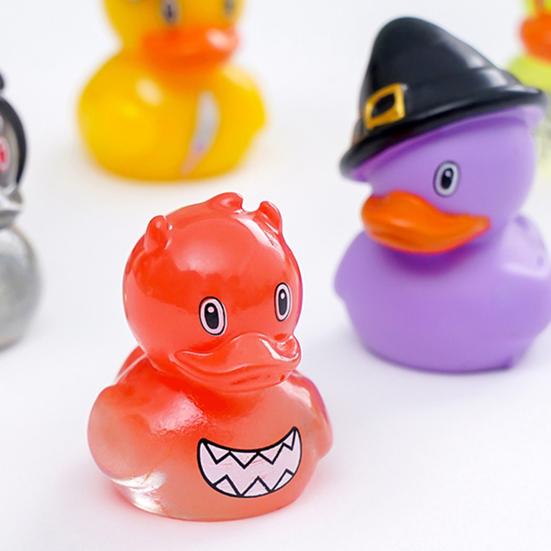 6 Pcs Mini Duckling Figurines Halloween Theme Duck Ornaments Resin Witch Ghost Zombie Duck Collectibles for DIY Aquarium Micro-Landscape Decor