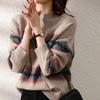 Sweater for Women Autumn Winter Thickened Warm Knitted Stretchy Long Sleeve High-neck Tops