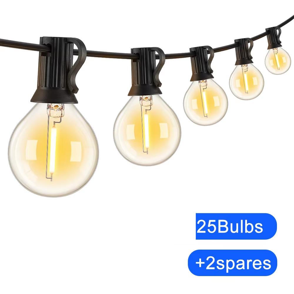 Waterproof LED Outdoor String Ball Lights 7.6M/20M Shatterproof Patio Lights For Outside Backyard Porch Garden Decor Wholesale