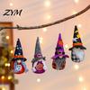 Plush Dwarf Dolls for Home Halloween Gnome Decoration, Spooky Witch Hat Swedish Tomte Elf Figurine, Decorative Gnomes Shelves Mini Soft Scandinavian