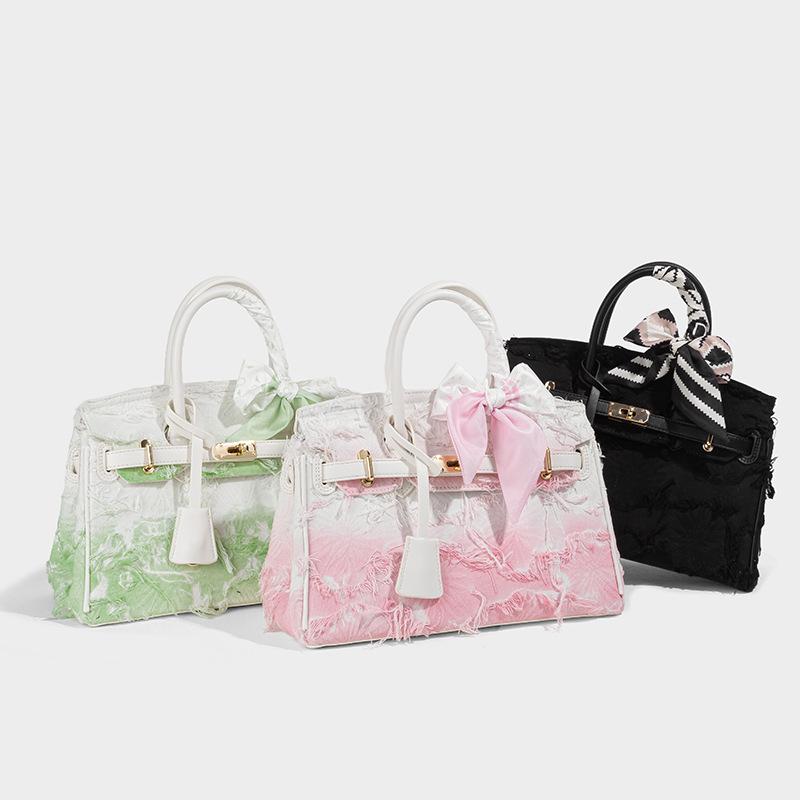 Винтажная джинсовая сумка для женщин 2025 весна-лето платиновая легкая роскошь высокая мода тренд сумка через плечо для женщин