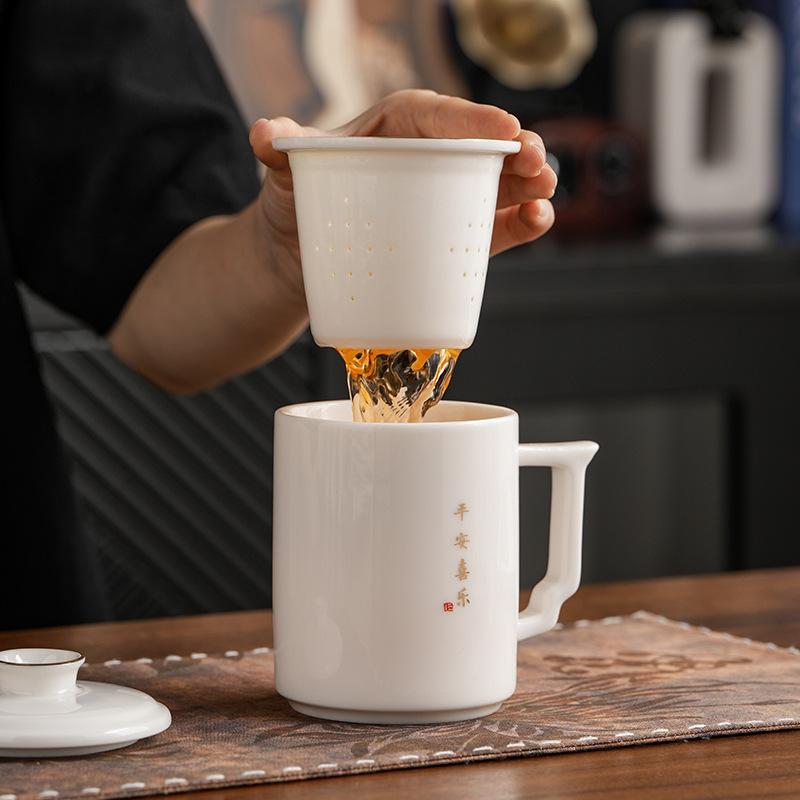 Teacup sets, cultural and creative Qianli Jiangshan company souvenirs, client gifts, ceramic gift boxes, business events