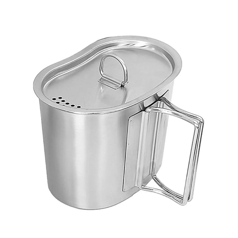 Кружка из нержавеющей стали, походная кружка, кружка для воды и кофе, кружка из нержавеющей стали, уличная кружка с крышкой для кемпинга, походов и пикников