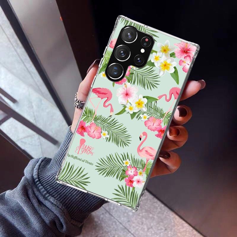 Pink Red Flamingo Phone Case For Samsung Galaxy S23 S24 S25 Edge S26 Ultra S22 + S21 Plus S20 FE Cover Silicone Print Shell Gala