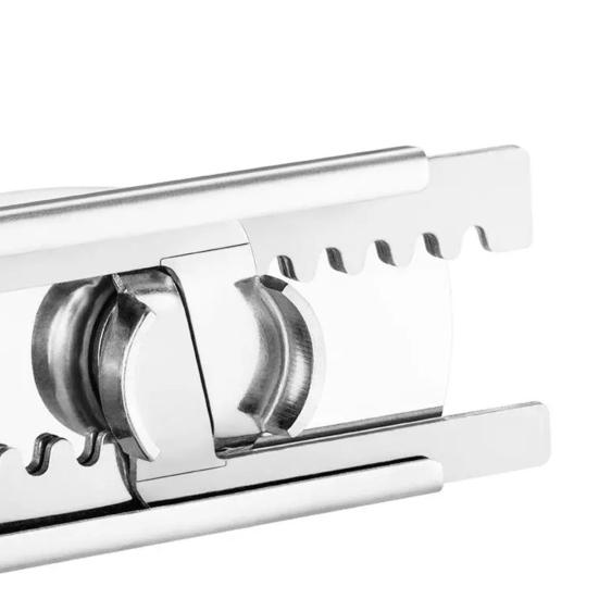 Jar Opener Adjustable Stainless Steel Lid Opener Easy Twist Gear Design Can Opener with Ergonomic Handle