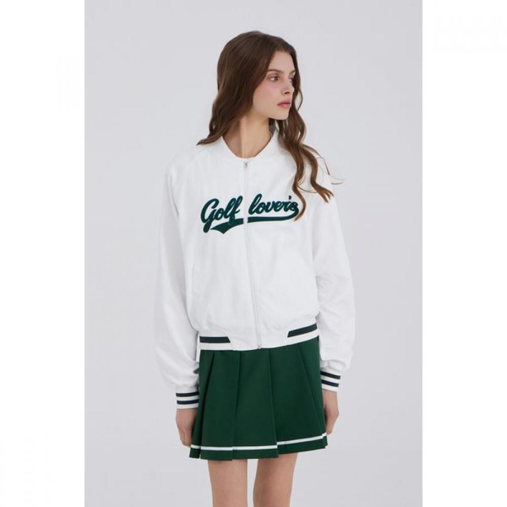 Goxo Varsity Jacket White Golf Rubber