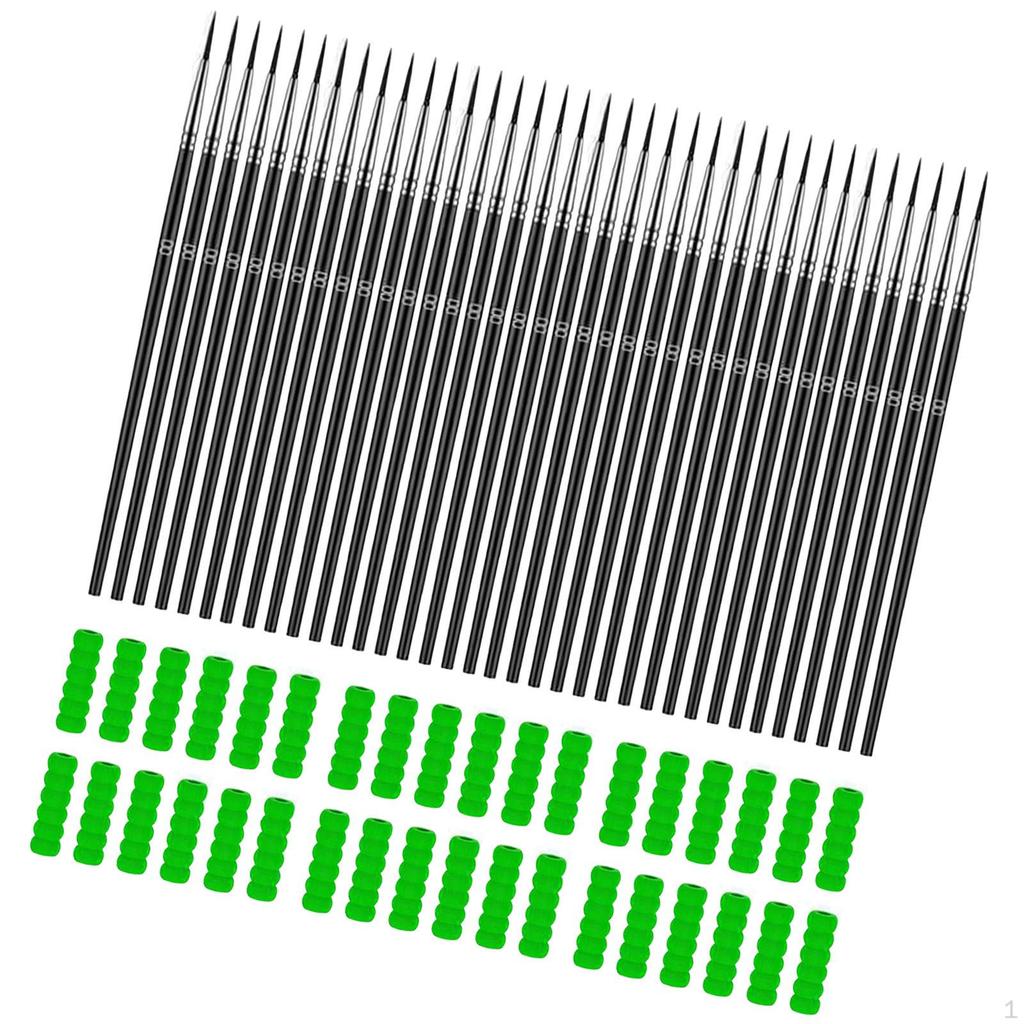 36Pcs Detail Paint Brushes Set Tiny Thin Paintbrushes Multiuse Fine Tip for Carving